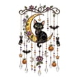 thumbnail image 1 of Glow In The Dark Halloween Suncatcher Wind Chime, Lighted Acrylic Hanging Ornament, Battery Operated Outdoor Decor For Porch Patio Garden, 1 of 5
