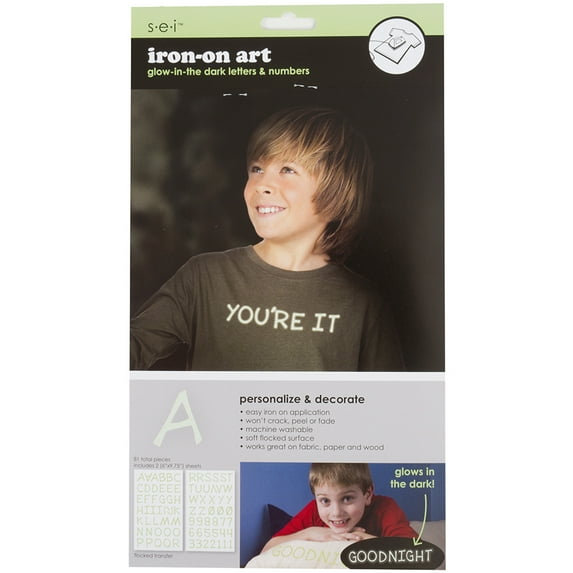 Letter Transfers 1" 2 Sheets/pkg-glow In