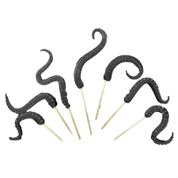 Set of 7 Resin Luminescent Octopus Garden Stakes That Glow in the Dark for Indoor and Outdoor Plant Decor