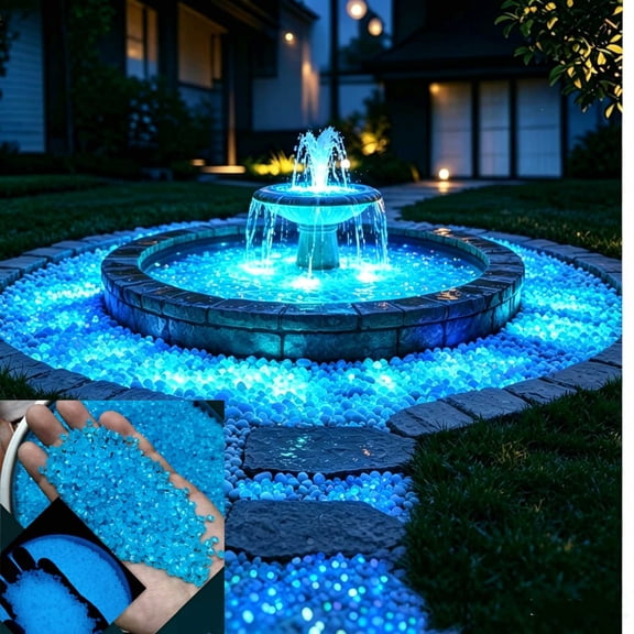 Glow In The Dark Pebbles Blue Fluorescent Sand Substrate For Garden Landscaping Aquarium 250g 6.69in