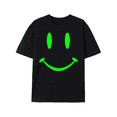 thumbnail image 1 of [Glow In The Dark Raver Tee] Retro Payeah Mens T Shirt - Happy Hardcore Smile Raver Glow In The Dark Print, 1 of 9