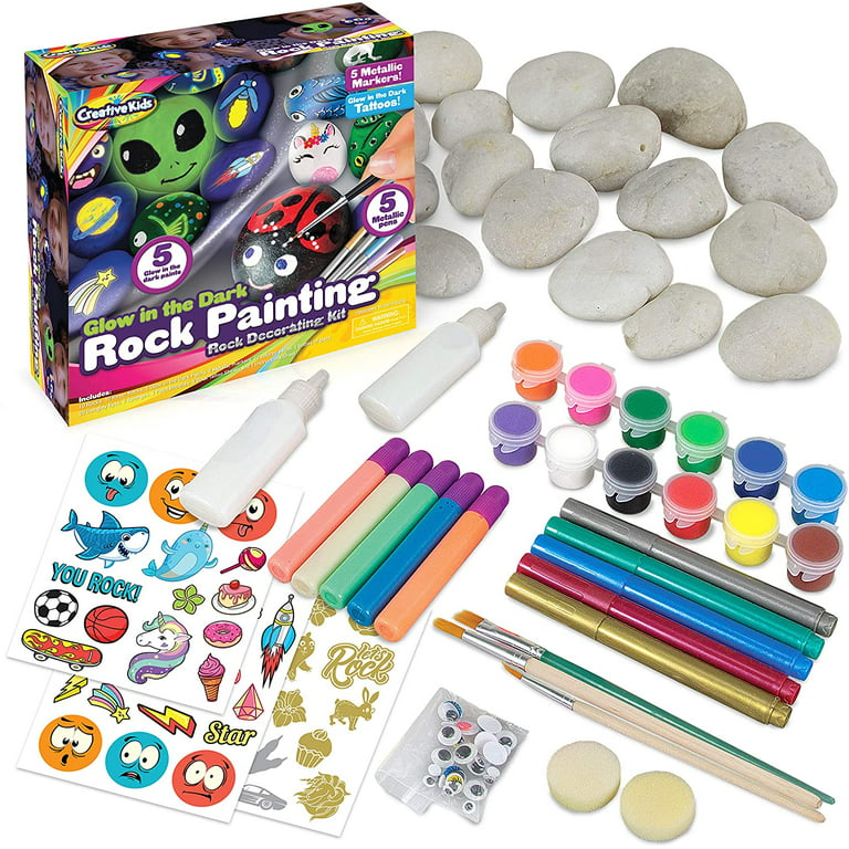 Buy glow in The Dark Rock Painting Kit for Kids - Arts and crafts