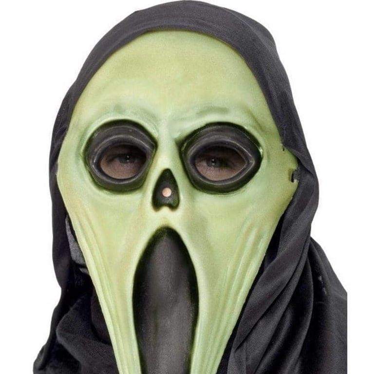 Glow In The Dark Screamer Mask Adult White Glow In The Dark Screamer Mask Adult White