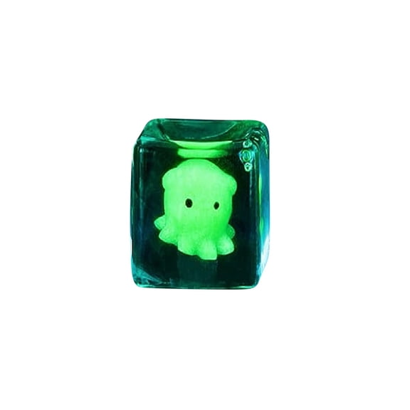 Glow-In-The-Dark Sea Creature Sensory Cubes Slow Rising Soft Fidget Toys For Stress Anxiety Relief Calming Tactile Play For Home Office Travel Autism Awareness Day(Pattern A-5.5Cm)