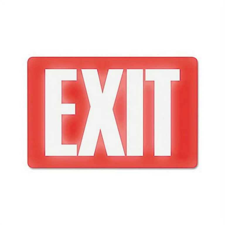 Glow In The Dark Sign, 8 x 12, Red Glow, Exit Glow In The Dark Sign, 8 x 12, Red Glow, Exit