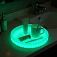 thumbnail image 1 of Glow In The Dark Silicone Round Tray Vanity Tray Bathroom Counter Organizer Cosmetic Jewelry Holder Dish, 1 of 6