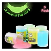 Glow In The Dark Slime - 6 Pack - Assorted Neon Colors- Great Toy For Any Child Favor, Gift, Birthday- By Kidsco