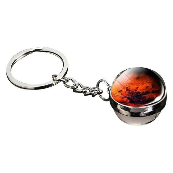 Glow In The Dark Solar System Planet Keychain Luminous Galaxy Keyring (G)