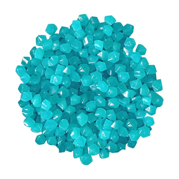 Glow In The Dark Stones, Luminous Stone for Vase Fillers Fish Tank Aquariums Decorations, Powered By Light Or Solar Blue