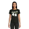 thumbnail image 1 of Glow In The Dark Women's Juniors Graphic Tee with Short Sleeves, Sizes XS-XXXL, 1 of 5