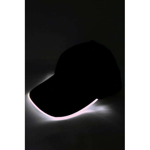 Glow LED Cap / Hat Adjustable Lighted Up - Red color