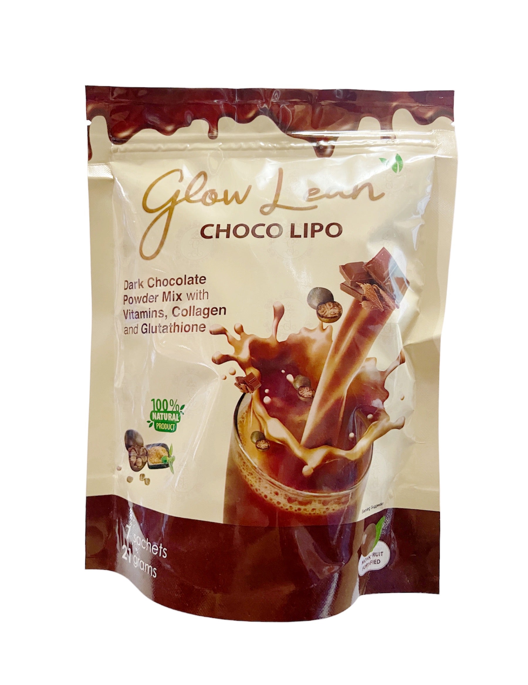 Glow Lean CHOCO LIPO Mix Powder, 7 Sachets X 21g - image 1 of 1