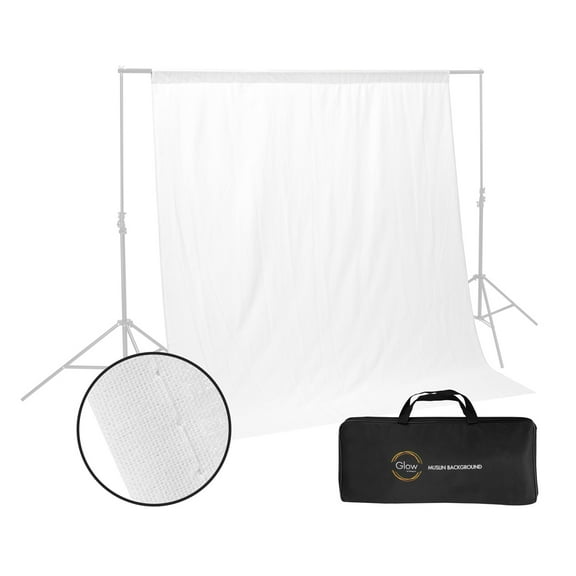 Glow Muslin Background - 10 x 10 ' (White)