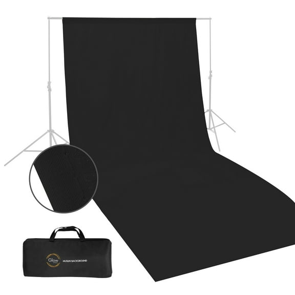 Glow Muslin Background - 10 x 20 ' (Black)