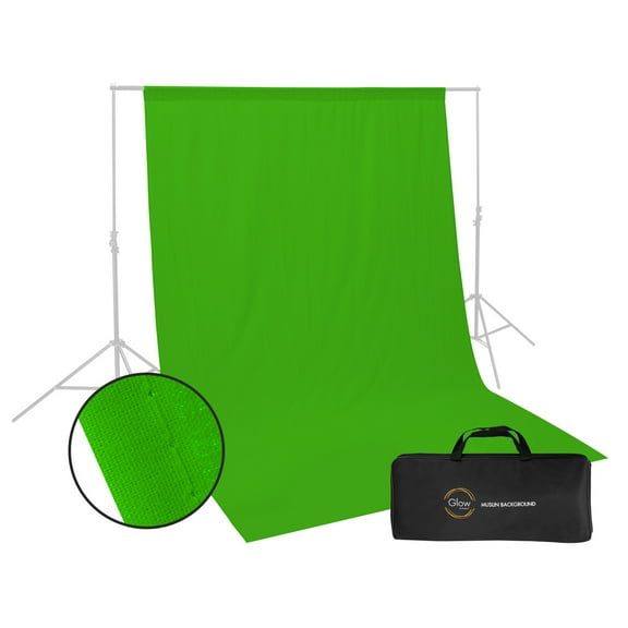 Glow Muslin Background - 6 x 9' (Chroma Green)