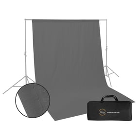 Glow Muslin Background - 6 x 9' (Grey)