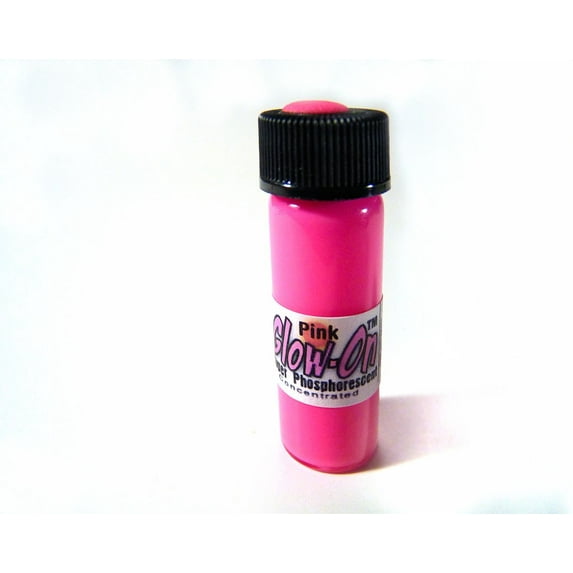 Glow On Super Phosphorescent Paint, Hot pink Color and Pink Glow Paint, Medium 4.6 ml Vial.