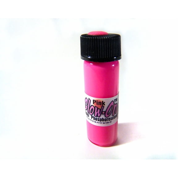 Glow On Super Phosphorescent Paint, Hot pink Color and Pink Glow Paint, Medium 4.6 ml Vial.