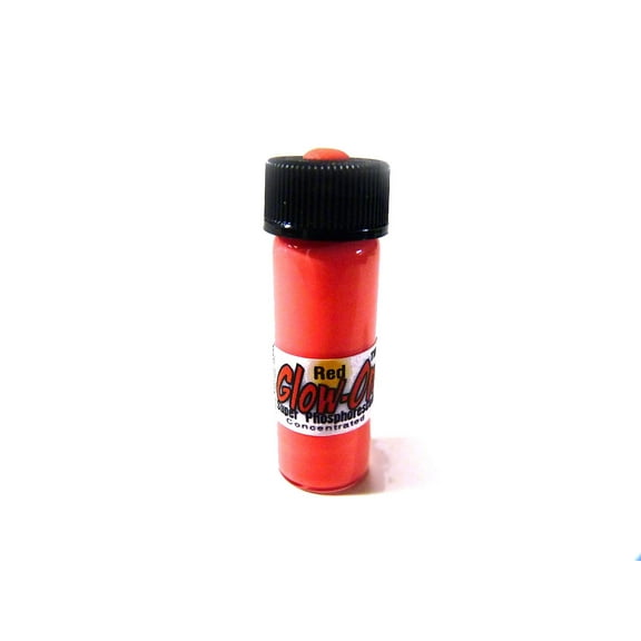 Glow On Super Phosphorescent Paint, Red Color and Red Glow Paint, Medium 4.6 ml Vial.