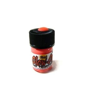 Glow On Super Phosphorescent Paint, Red Color and Red Glow Paint, Small 2.3 ml Vial.