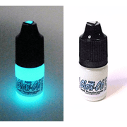 Glow On Super Phosphorescent Paint With Tip Applicator, Aqua, White Color, Aqua Glow, Medium 5 ml Bottle.
