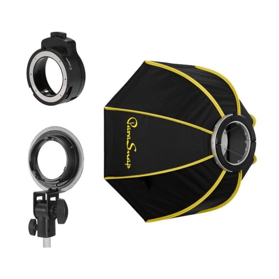 Glow ParaSnap 24" Beauty Dish New Generation SterlingFibre Softbox with OTA-C Adapter for On-Camera Roundhead Speedlights and XPLOR100 Pros