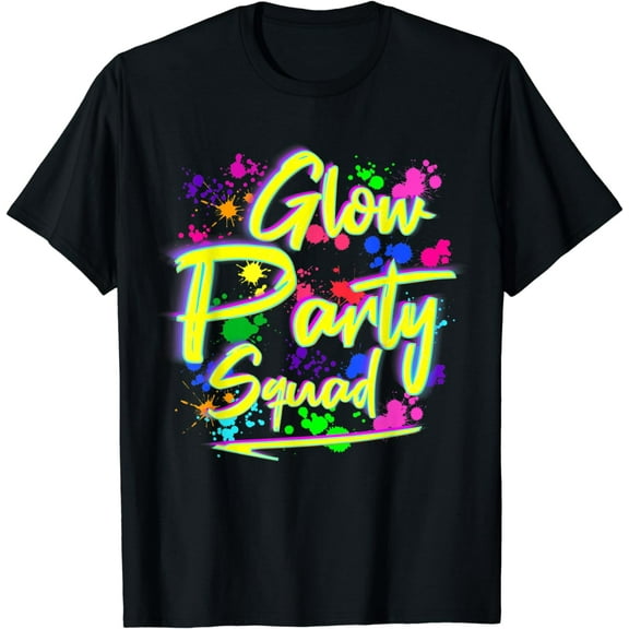 Glow Party Squad Glow Squad Bright Collection Birthday T-Shirt