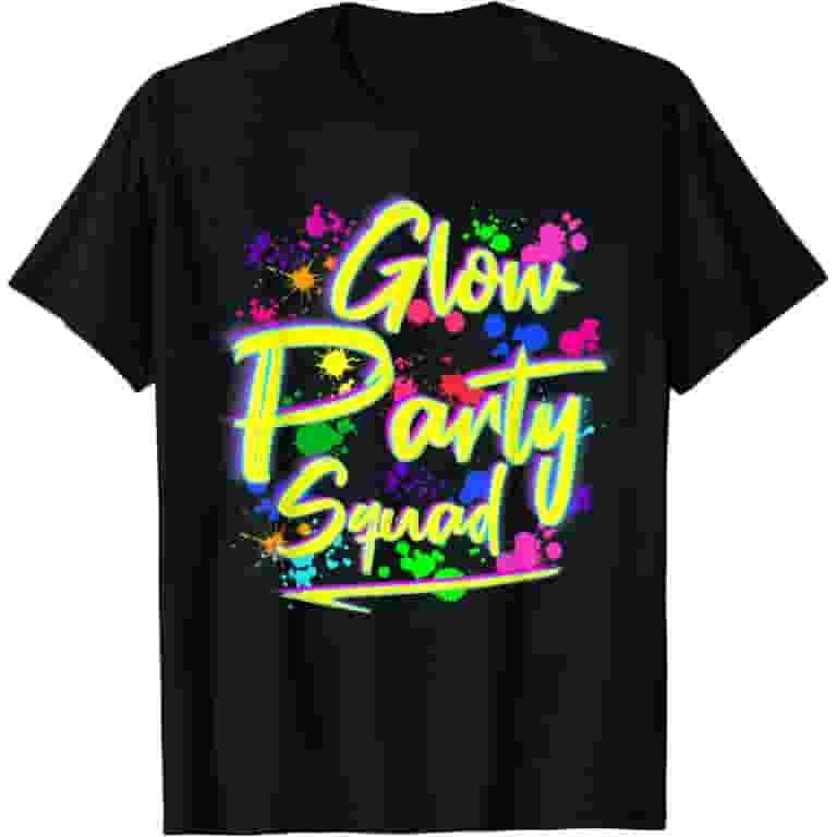 Glow Hard Or Glow Home Rave Party Neon Distressed T-Shirt Glow Hard Or Glow Home Rave Party Neon Distressed T-Shirt