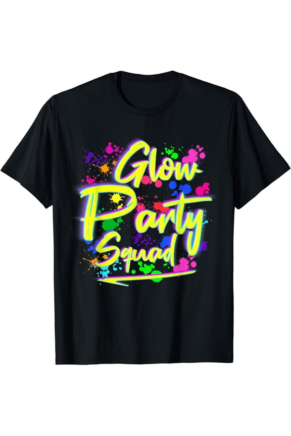 Glow Party Squad Glow Squad Bright Collection Birthday T-Shirt