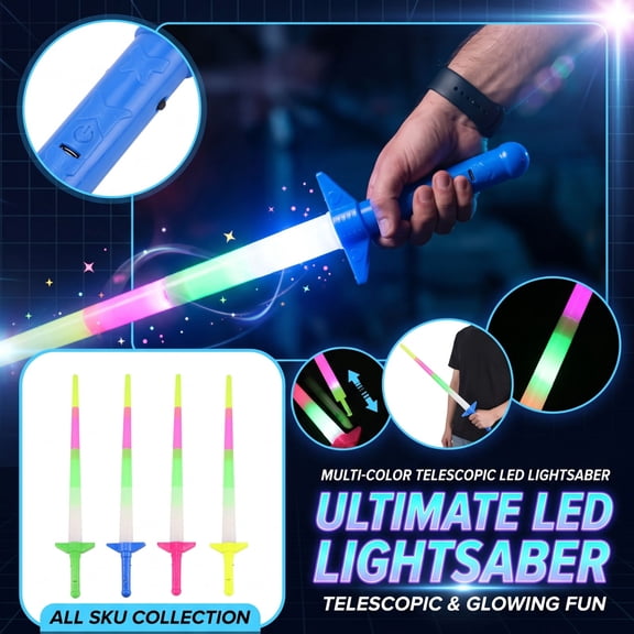 Glow Party Supplies, Multi-Color Extendable Flashing Led Glow Sticks, Light Up Party Favors, for Neon Birthday Party Decorations, Halloween Treats for Student, Favors for Student