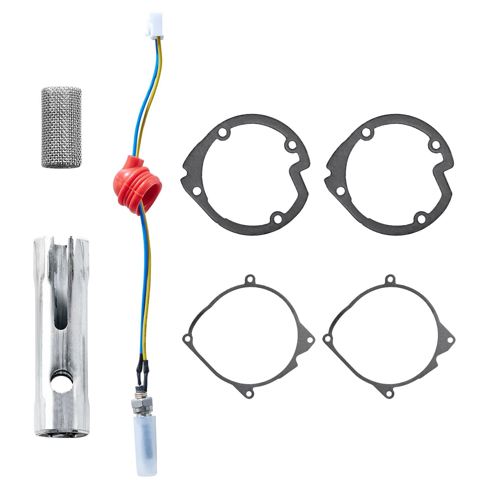 Glow Plug Repair Kit with Removal Socket & Gaskets, Complete Diesel Glow Plug Maintenance Set, Replacement Tool for Diesel Engine Cold Start Repair