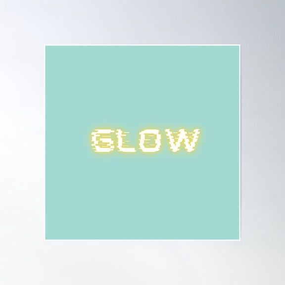 Glow Poster Wall Art, Modern Wall Decor, 24x24 UNFRAMED