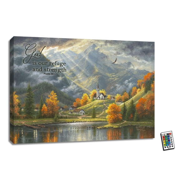 Glow Print Canvas-In Spirit In Truth LED w/ Remote Control (18" x 24")