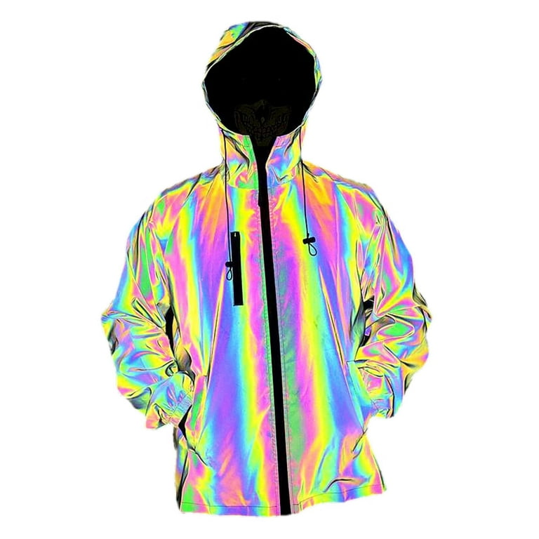 Reflective rainbow shop jacket