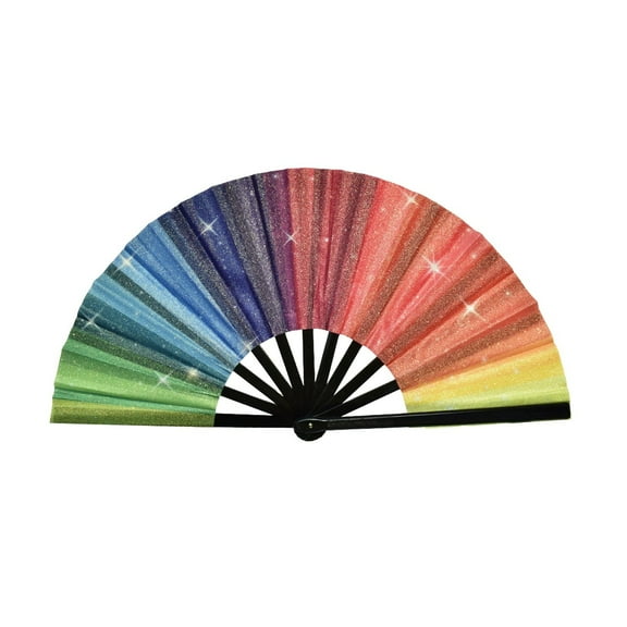 Glow Rave Folding Hand Fan Handmade, Compact, Durable, for Party, Wedding, and Home Decoration