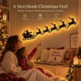 thumbnail image 1 of Glow Reindeer Sleigh Christmas Wall Decor 3D Light Up Wood LED Peel Stick, Wooden Santa Claus & Reindeer Sleigh Wall Light, Rustic Wooden Holiday Silhouette, Peel And Stick Lighted Room Display, 1 of 8