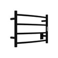 thumbnail image 1 of Glow Series 4-Bar Wall Mounted Electric Bathroom Towel Warmer Rack in Matte Black Finish Stainless Steel, 1 of 10