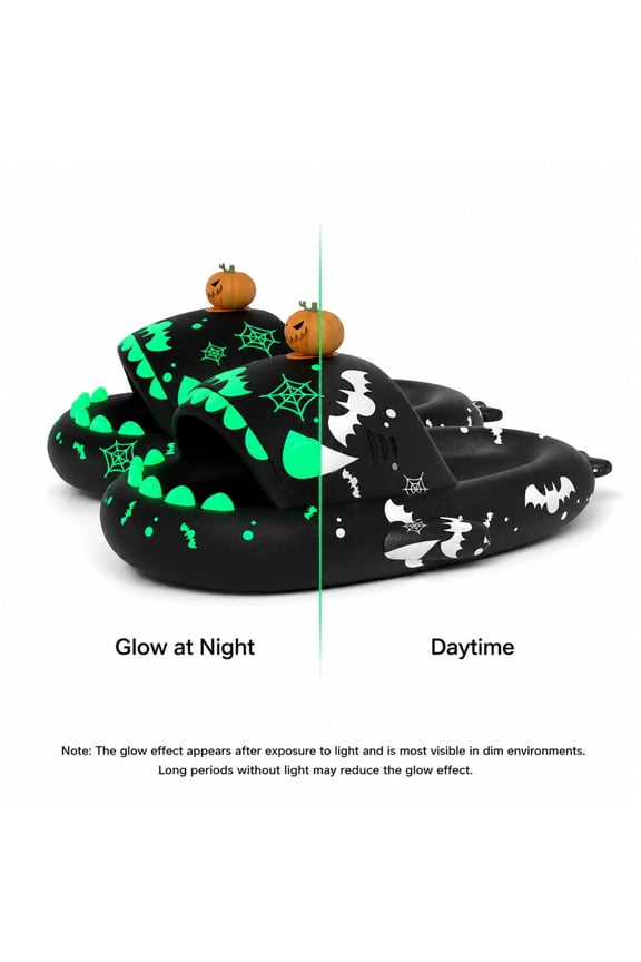 Glow Shark Cloud Slides for Women Men, EVA Open Toe Non Slip House Slippers