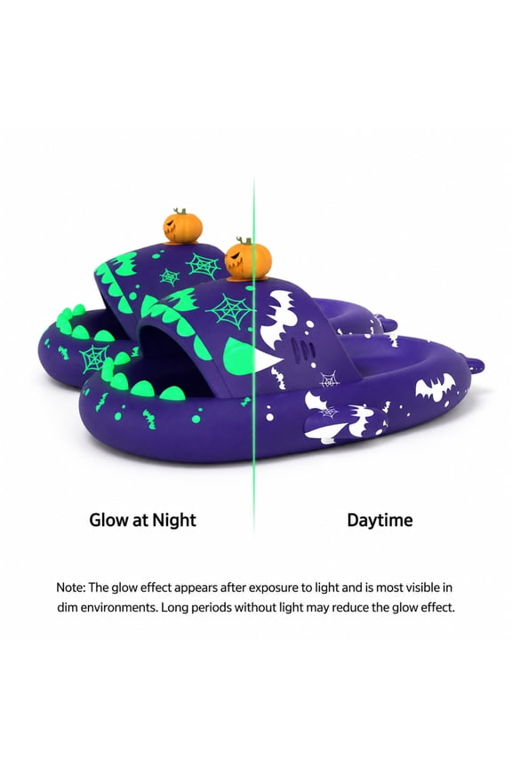 Glow Shark Cloud Slides for Women Men, EVA Open Toe Non Slip House Slippers