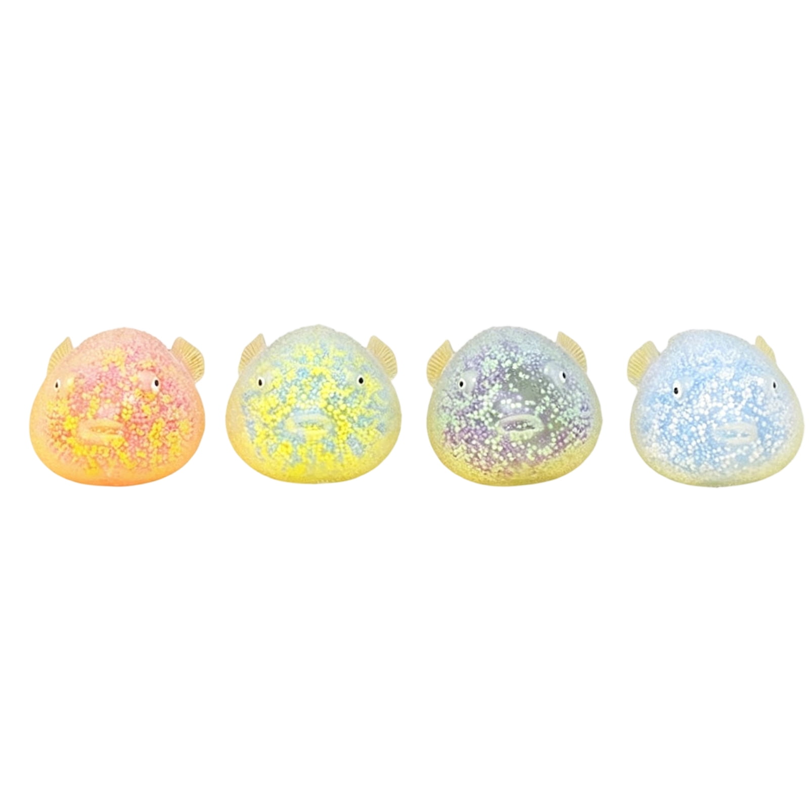 Glow Squishy Ball Glow in Dark Slow Rising Stress Relief,Fidget Squishy Sensory Soft PU Squeeze Anxiety Relief Light Up Hand Squishy for Adults Office Party and Party Favors，B