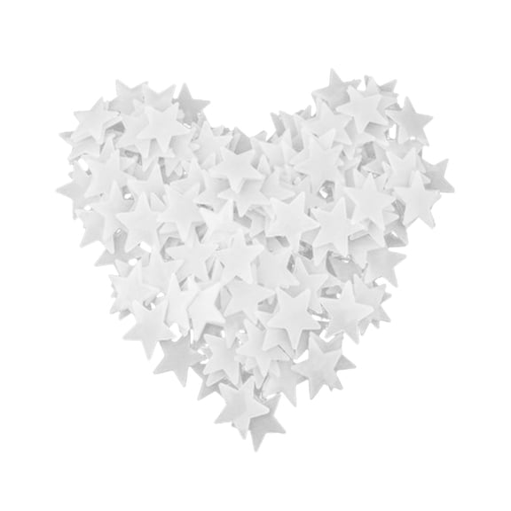 Glow Star Wall Stickers 100Pcs, Fluorescent Ceiling Decor, Kids Room Decals