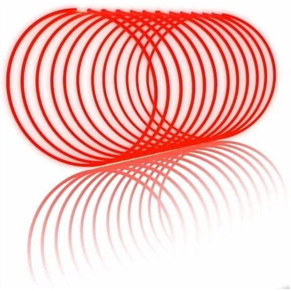 Glow Sticks Bulk 100ct 22'' Glow Necklaces with Connectors, Neon Light Sticks for Party Festivals Raves Concert Birthday Wedding, Red
