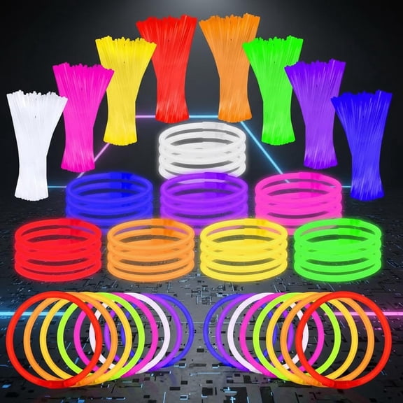 Glow Sticks Bulk Party Favors Glow in the Dark Party Supplies Neon Party Decorations Light Up Glow Bracelets Necklaces for Birthday Wedding Halloween Christmas Easter