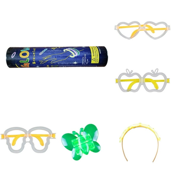 Glow Sticks Halloween For Kids Adult Glow In The Dark Accessories Decors Glowsticks 1ml Halloween Party Favors Neon Decors Glowsticks Bulk 8 Colors 8 Inch & Connectors Necklace Bracelet Glasses