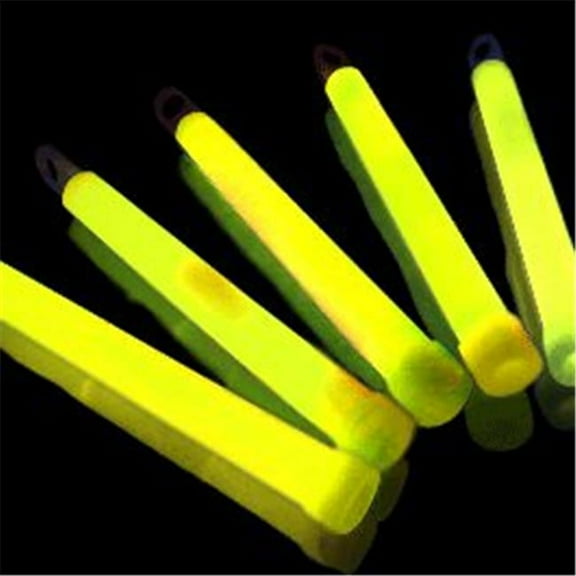 Glow Sticks - Yellow - 6 in. - Pack of 10 - Bright Luminous Glow