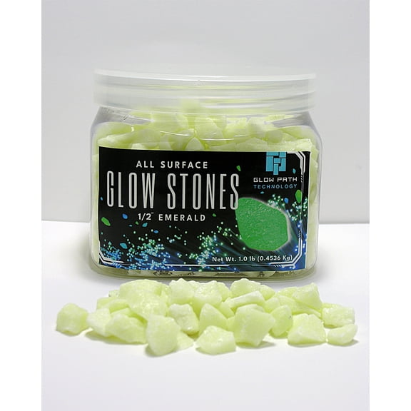Glow Stones - Emerald - 1/2" - 1 lb.