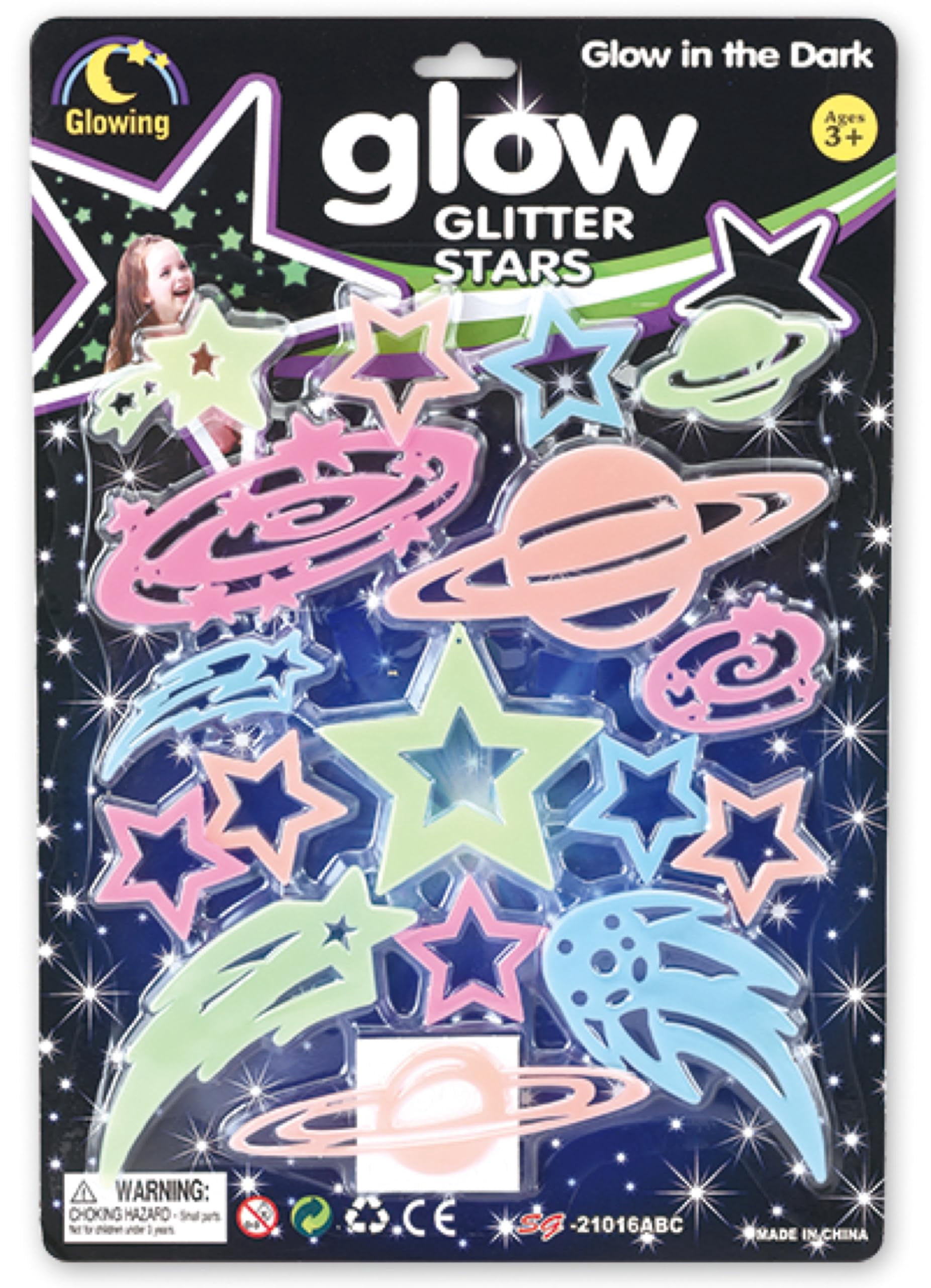 Glow in The Dark Ceiling Moon and Stars Stickers for Bedroom, Luminous
