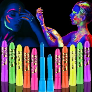 12PCS Fluorescent Paint Glow In The Dark Crayon Body Paint