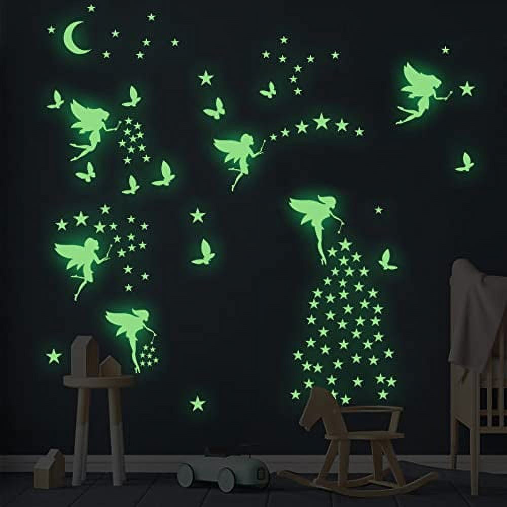 Glow in The .,. .. Dark Fairy Wall .,. .. Decals, Luminous Fairies