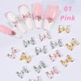Glow in The Dark Glitter Western Nail Stickers Butterflies for Nails
